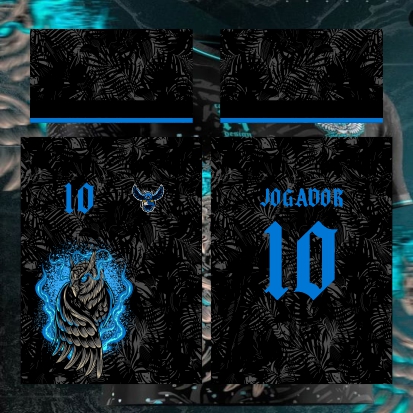 Template Interclasses - Coruja Fire Azul - ARTE VETOR