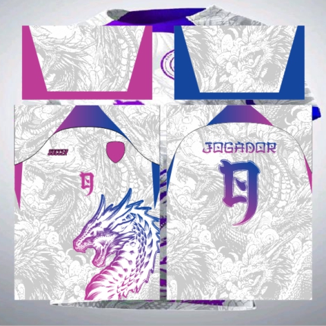 Template Interclasses - Dragão Degradê - ARTE VETOR