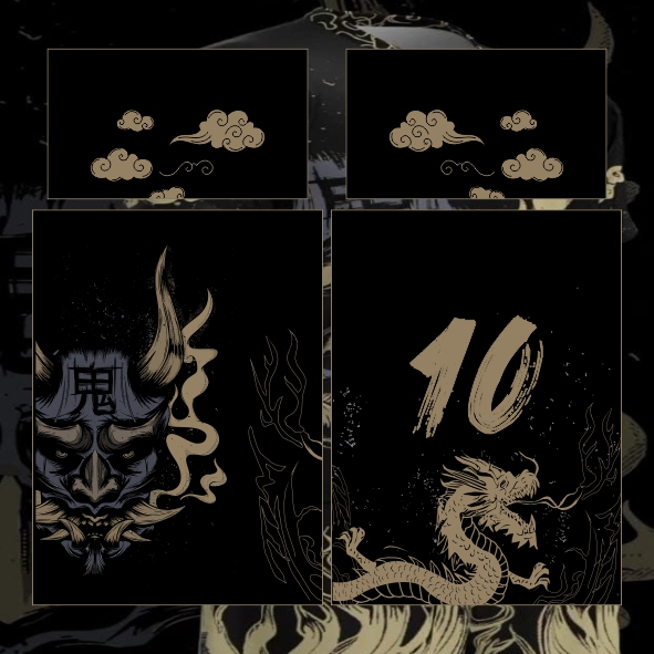 Template Interclasses - Dragão Brush Black - ARTE VETOR