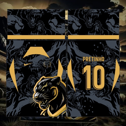 Template Interclasses - Pantera Brava Dourada - ARTE VETOR