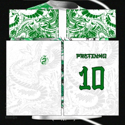 Template Interclasses - Dragão chinês Verde - ARTE VETOR