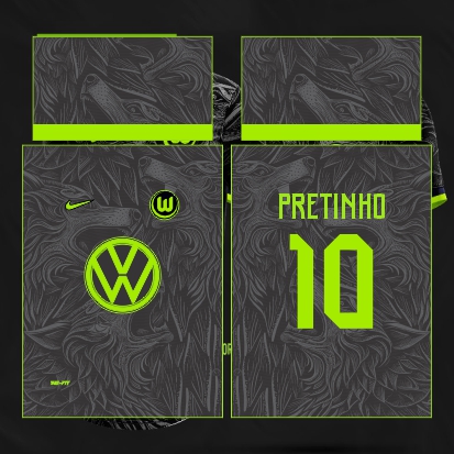 Template Interclasses - Wolfsburgo Lobo Verde - ARTE VETOR