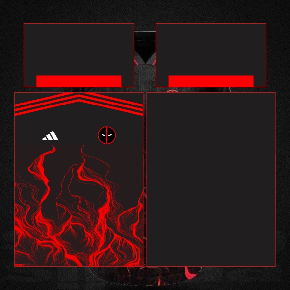 Template Interclasses - DeadPool Vermelho - ARTE VETOR