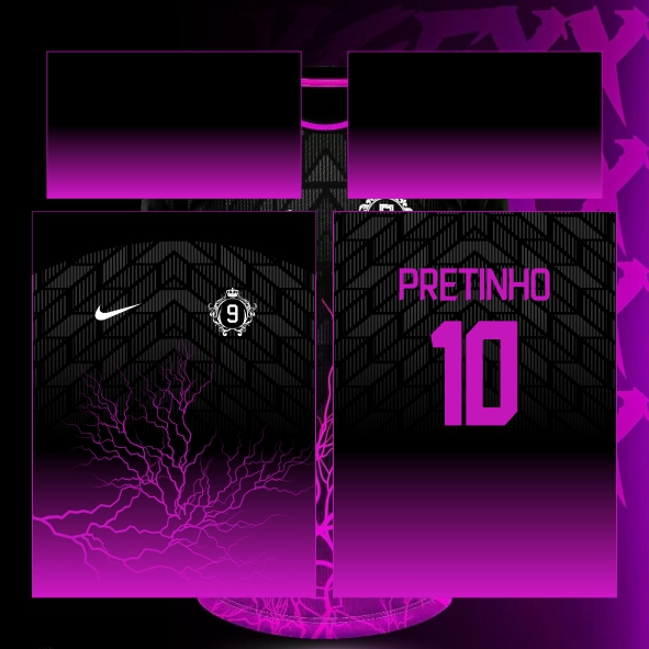 Template Interclasses - Raios Rosas - ARTE VETOR