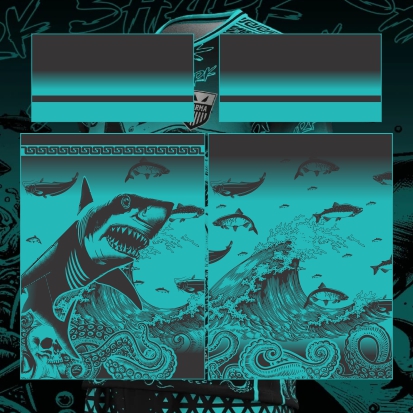 Template Interclasses - Tubarão Polvos 24 - ARTE VETOR