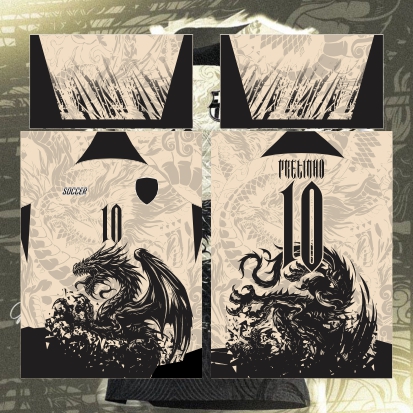 Template Interclasses - Dragão Negro - ARTE VETOR