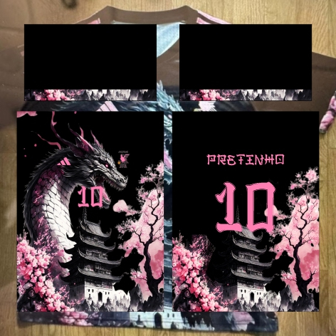 Template Interclasses - Japon Dragão Rosa 24 - ARTE VETOR