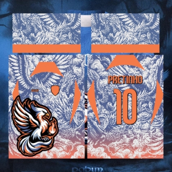 Template Interclasses - Fênix Fogo Orange 24 - ARTE VETOR