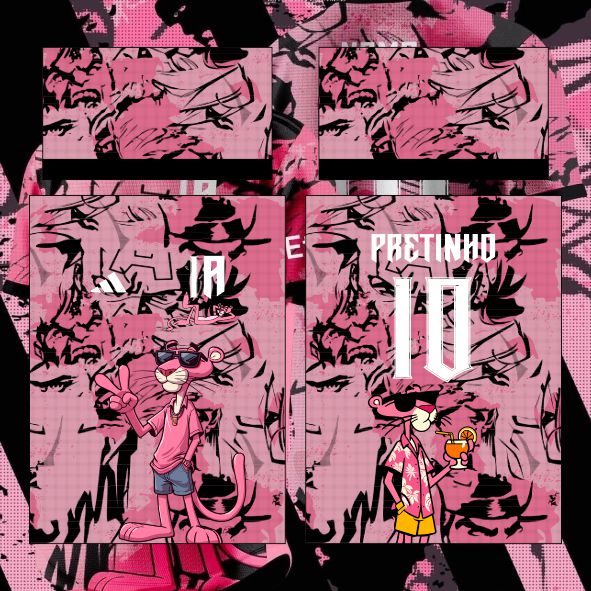 Template Interclasses - Pantera Cor de Rosa 24 - ARTE VETOR