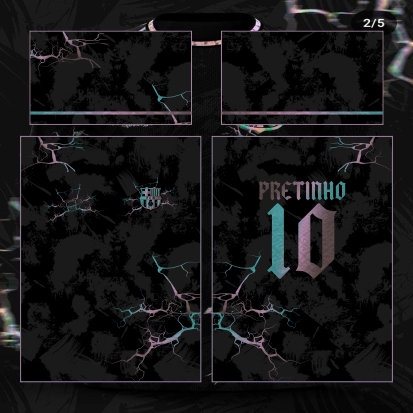 Template Interclasses - Barcelona Degradê Raios 24 - ARTE VETOR