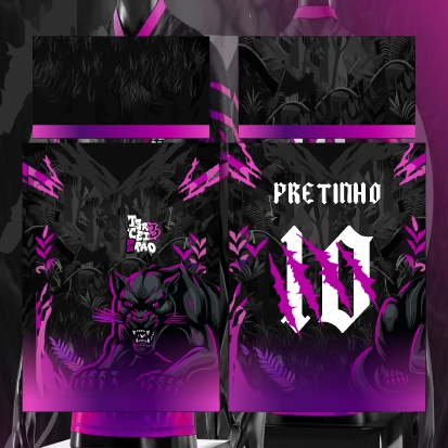 Template Interclasses - Pantera Degrade PINKRoxa 2024 - ARTE VETOR