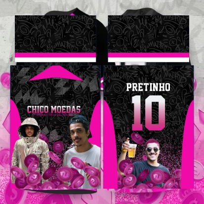 Template Interclasses - Pink Chico Moedas 24 - ARTE VETOR