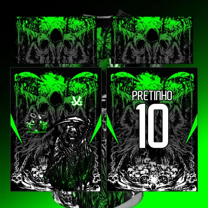 Template Interclasses - Caveira da Morte 24 - ARTE VETOR