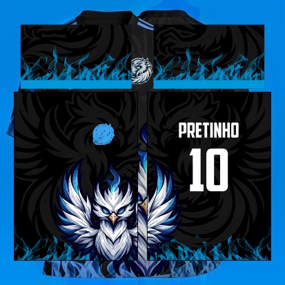 Template Interclasses - Coruja Fire Blue 24 - ARTE VETOR