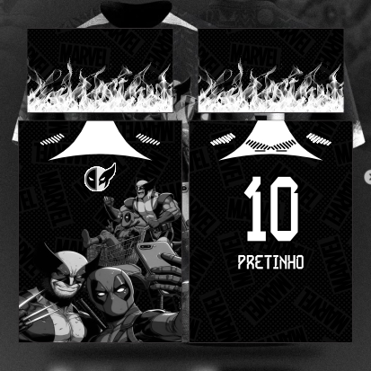 Template Interclasses -  Deadpool e Wolverine 24 - ARTE VETOR