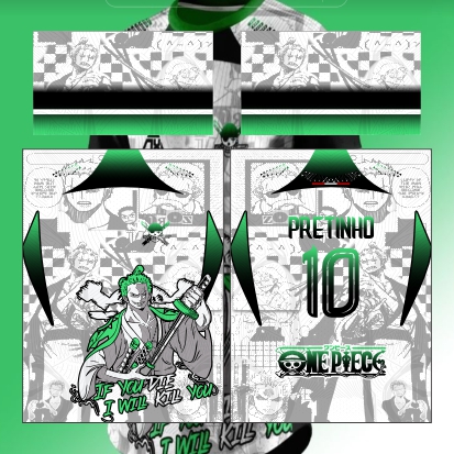 Template Interclasses - Zoro One Piece 24 - ARTE VETOR