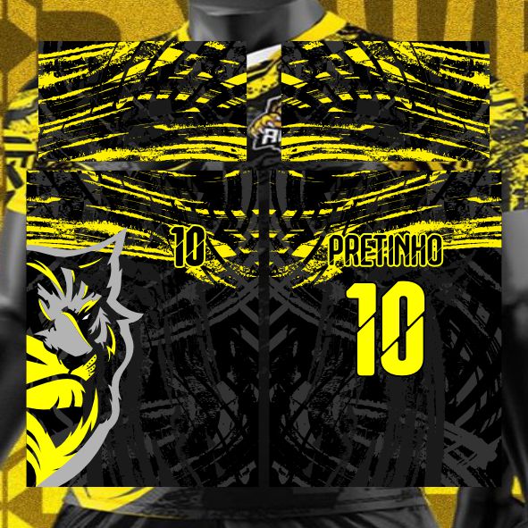 Template Interclasses - Leão Yellow Grunge 24 - ARTE VETOR