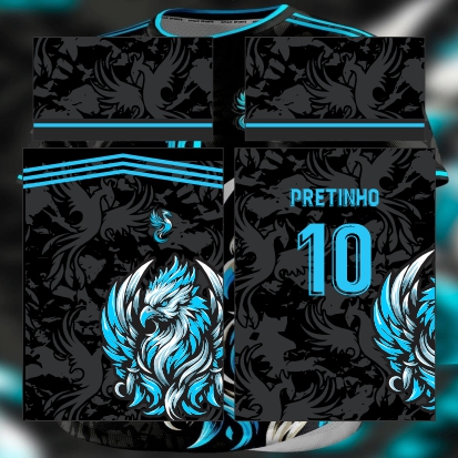 Template Interclasses - Fenix Celeste blue 24 - ARTE VETOR