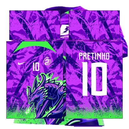 Template Interclasses - Dragão Neon 24 - ARTE VETOR