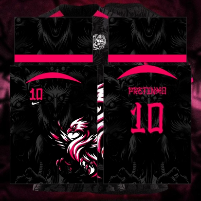 Template Interclasses - Águia Mosaico Pink 24 - ARTE VETOR