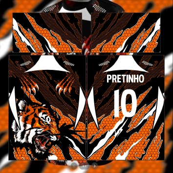 Template Interclasses - Tigre Laranja 24 - ARTE VETOR