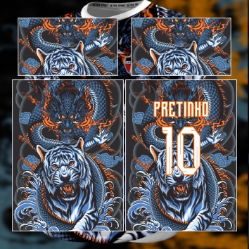 Template Interclasses - Dragão VS Tigre 24 - ARTE VETOR