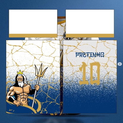 Template Interclasses - Zeus Grunge Azul 24 - ARTE VETOR