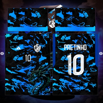 Template Interclasses - Dragão Esmeralda Azul 24 - ARTE VETOR