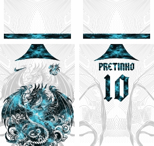 Template Interclasses - Dragão galaxia azul 2024 - ARTE VETOR