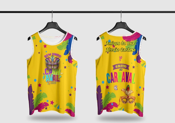 Template Camisa Abadá - Carnavalesco - Ref 2516 - ARTE VETOR