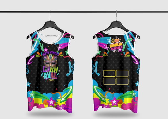 Template Camisa Abadá - Carnavalesco - Ref 2507 - ARTE VETOR