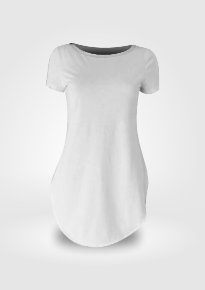 Mockup Camisa Vestido Longline - Cdr Yellow Images