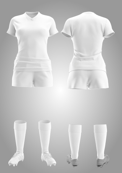 Mockup Conjunto Feminino Futebol - Cdr Yellow Images