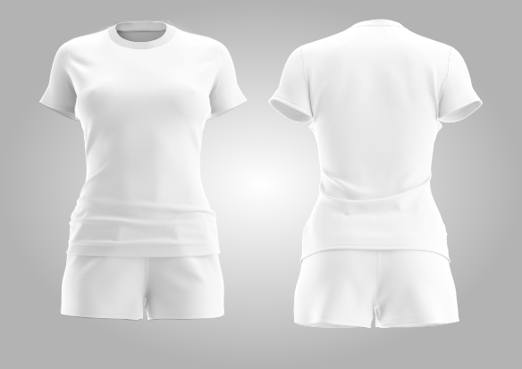 Mockup Camisa Futebol Feminino Gola O - Cdr Yellow Images