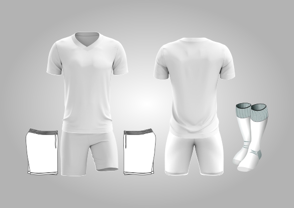 Mockup Conjunto Masculino Futebol - Gola V - Cdr Yellow Images