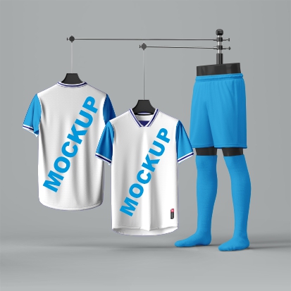 Mockup Camiseta Conjunto Esportivo Gola Adidas Jersey Ref 127 - Cdr Yellow Images