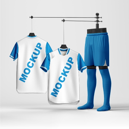 Mockup Camiseta Conjunto esportivo Gola La Liga Jersey Ref 125 - Cdr Yellow Images