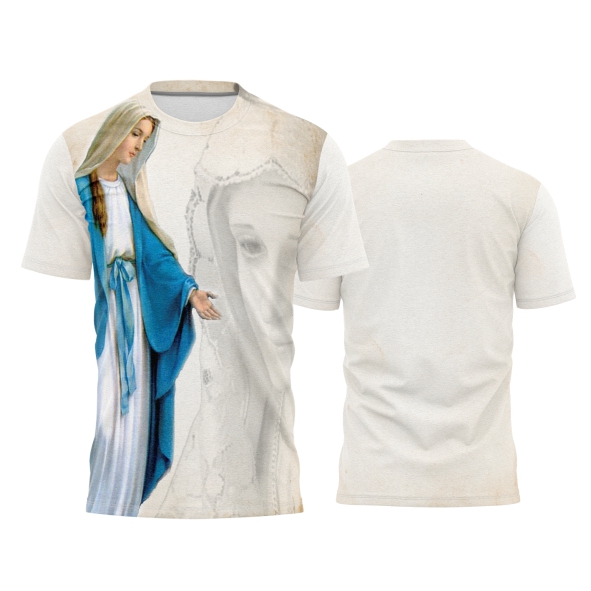 Template Religião Católicas Camisa - Maria Mãe Santíssima Ref 111 - ARTE VETOR