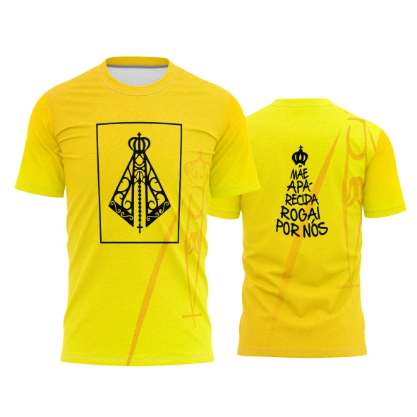 Template Religião Católicas Camisa - Mãe Aparecida Rogaí por nós Ref 110 - ARTE VETOR
