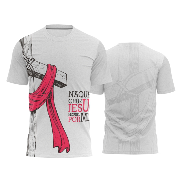 Template Religião Católicas Camisa - Jesus morreu por mim Ref 102 - ARTE VETOR