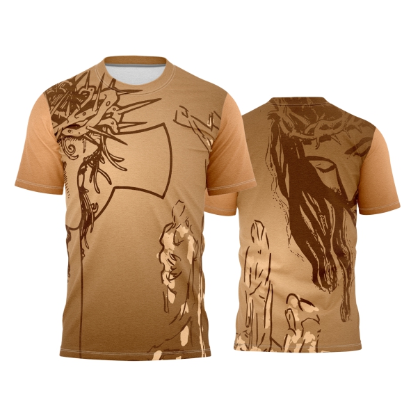 Template Religião Católicas Camisa - Jesus cabeça Ref 100 - ARTE VETOR