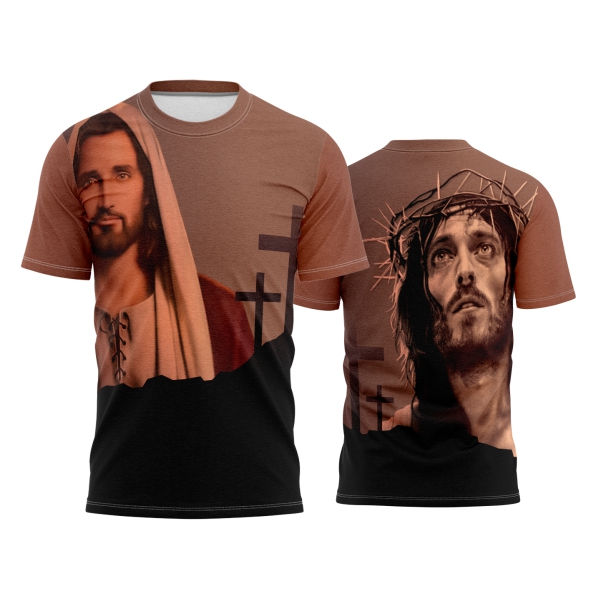 Template Religião Católicas Camisa - Jesus Cristo Ref 97 - ARTE VETOR