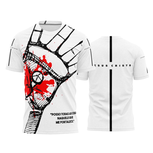 Template Religião Católicas Camisa - Jesus Cristo Mão Ref 91 - ARTE VETOR