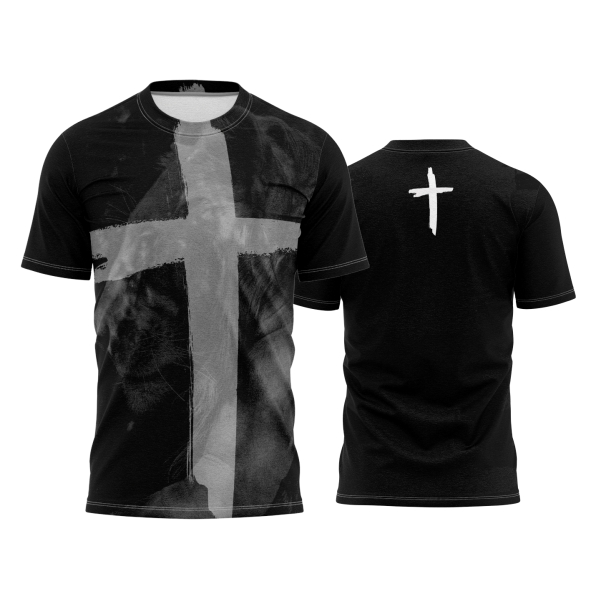 Template Religião Católicas Camisa - Cruz Branca Ref 87 - ARTE VETOR