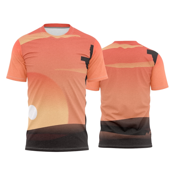 Template Religião Católicas Camisa - Cruz Pôr do sol Ref 81 - ARTE VETOR