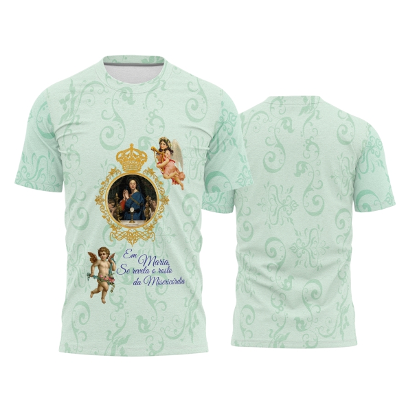 Template Religião Católicas Camisa - Em Maria Misericordia Ref 74 - ARTE VETOR