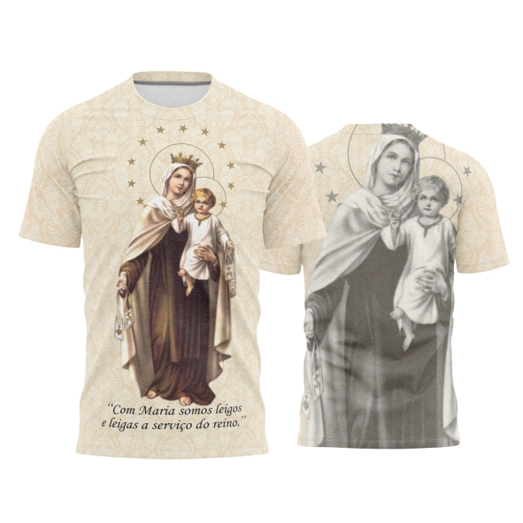 Template Religião Católicas Camisa - Nossa Senhora do Carmo Ref 73 - ARTE VETOR