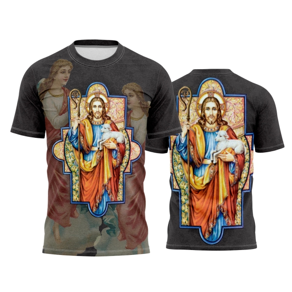 Template Religião Católicas Camisa - Nossa Senhora das Graças Ref 72 - ARTE VETOR