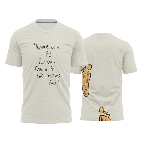 Template Religião Católicas Camisa - Andar com Fé Ref 60 - ARTE VETOR