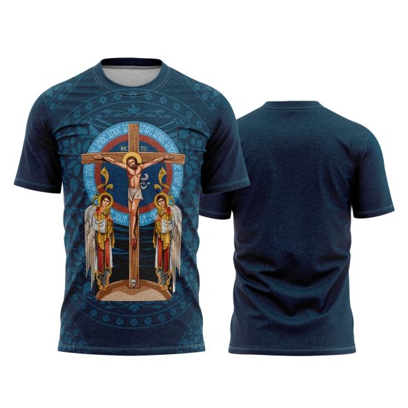 Template Religião Católicas Camisa - Jesus Na Cruz Ref 57 - ARTE VETOR